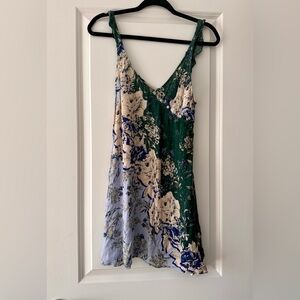 Free People Green and White Floral Dress